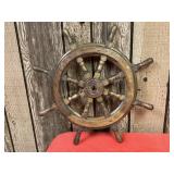 Decorative 26" wood ships wheel
