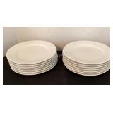 Fourteen 10 3/4" snowflake dinner plates