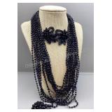 Vintage flapper style necklace & earrings