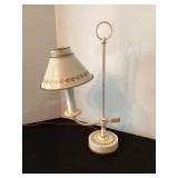 Vintage Metal Tole Table Lamp, 18 1/2" tall
