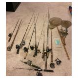 Fishing poles, nets & more