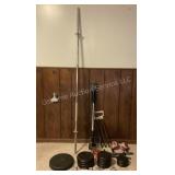 Barbell, weights, 2# balls & more