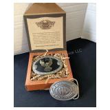 2 Harley-Davidson belt buckles