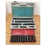 2 socket sets in cases