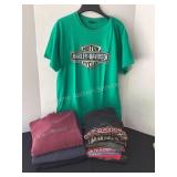 9 Harley-Davidson Tshirts & 3 sweatshirts
