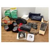 Hand warmers, flossups, glasses, handkerchiefs,