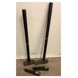 Splitting maul, sledge hammer & 2 splitting wedges