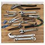 Mixed Lot of Pliers & Wrenches