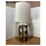 MCM 37" tall wood & metal lamp