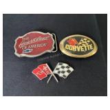 Chevrolet & Corvette belt buckles & emblem