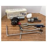 Coil spring compressor, timing light,