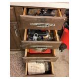 4 drawers of garage usefuls
