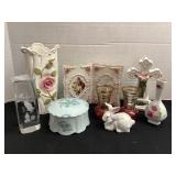 Home decor; religious glass block, cross,