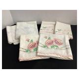 3 sets of embroidered pillow cases
