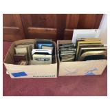 2 boxes of frames, vintage to modern