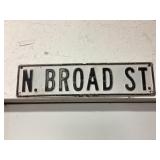 'N. Broad St.' Street Sign, 24x6'