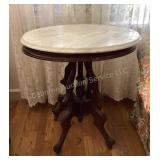 Marble Top Victorian Parlor Table