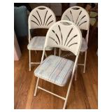 3 matching Phoenix folding chairs, clean