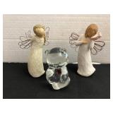 Willow Tree Figurines & Fenton Birthday Bear,