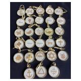 28 crossstitch ornaments
