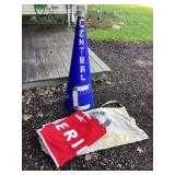 41' Central megaphone, Wolverines flag & Sterling