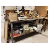 Wood & metal workbench (contents not included)