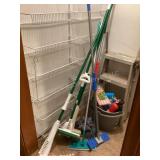 Utility closet cleanout, cleaning supplies, step