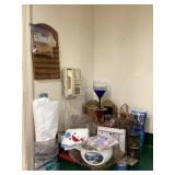Kitchen counter corner cleanout with roll of