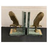 Brass Eagle bookends, 5x4 1/4x7 1/2' tall
