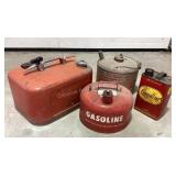 Boat & vintage gas cans (4 total)