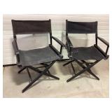 2 directors chairs, sturdy, black