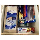 Drawer of kitchen usables; Ziplocs, etc.