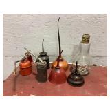 Oilers & glass lightbulb bottle