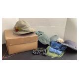 Vintage hats, netting & box