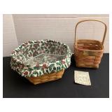 1986 Candy Cane Longaberger basket & hexagon