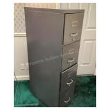 4 drawer metal filing cabinet, 15'w x 52ï¿½t x 25ï¿½d