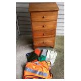 Small 4 drawer wood cabinet, 16'w x 30ï¿½t x 11ï¿½d