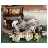 Home Accents; angel shelf sitter, vintage bunny,