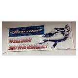 Bud Light Snowmobile Banner, appx. 84x36'