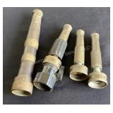 4 brass garden nozzles