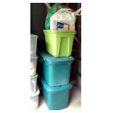 3 Totes of Floral Decor, Lights & More