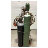 Oxy acetylene torch set, victor gauge set with