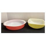 Flamingo Pink Pyrex 8 3/4' baking dish & 1 1/2
