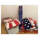 Boxes of flags, most well used