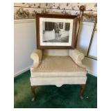 Fairfield highback occasional chair & picture