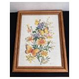 Butterfly crossstitch picture, 14x18'