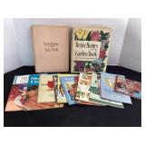 Vintage cookbooks, garden book & baby book