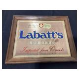 Labattï¿½s beer mirror, 17x14'