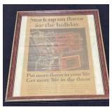 Vintage Black Label framed advertising, 12x15'