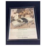 Vintage Chrysler framed advertisement, 12x15'